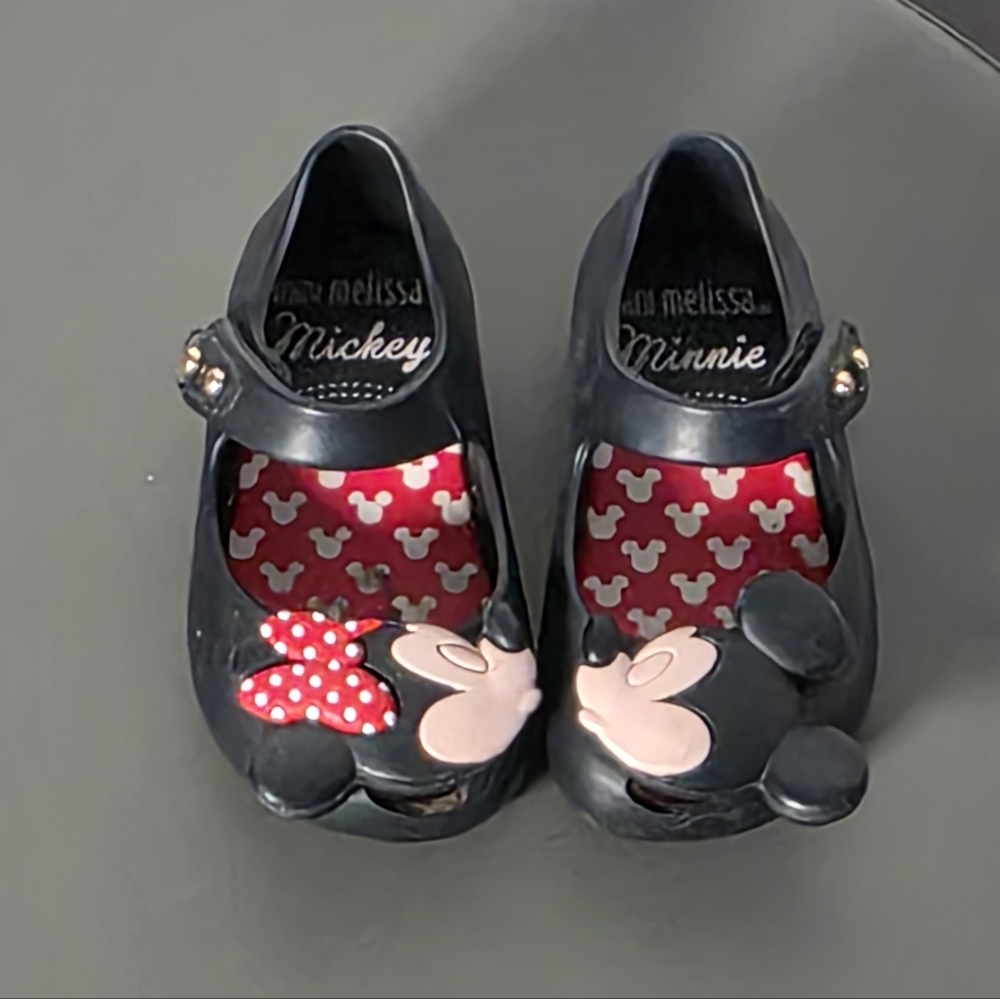 Mini Melissa Mickey and Minnie Kids Shoes Size 5